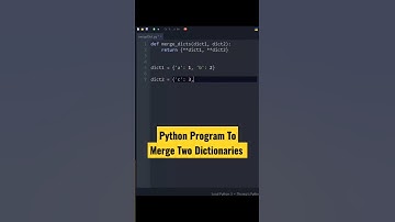 Python Program To Merge Two Dictionaries  #shorts #python #coding #programming