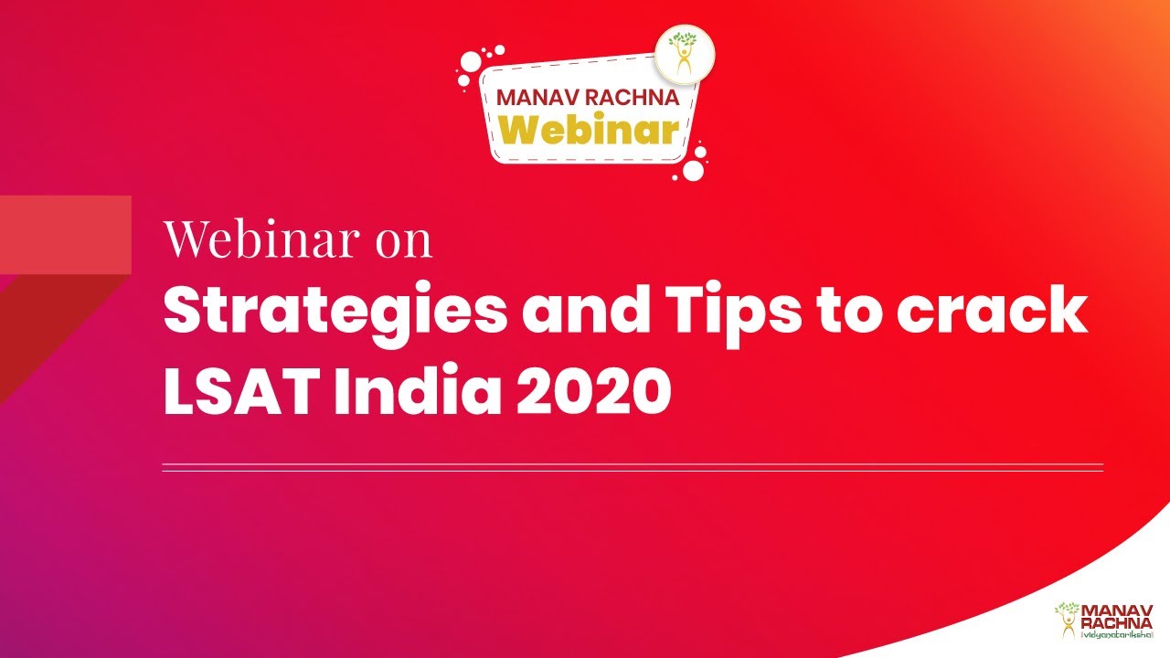 Strategies and Tips to crack LSAT India 2020 - YouTube