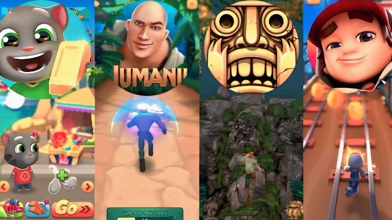 Tom Gold Run 🆚 Jumanjii 🆚 Tample Run 🆚 Subway City 🆚 Who is Best 🤔