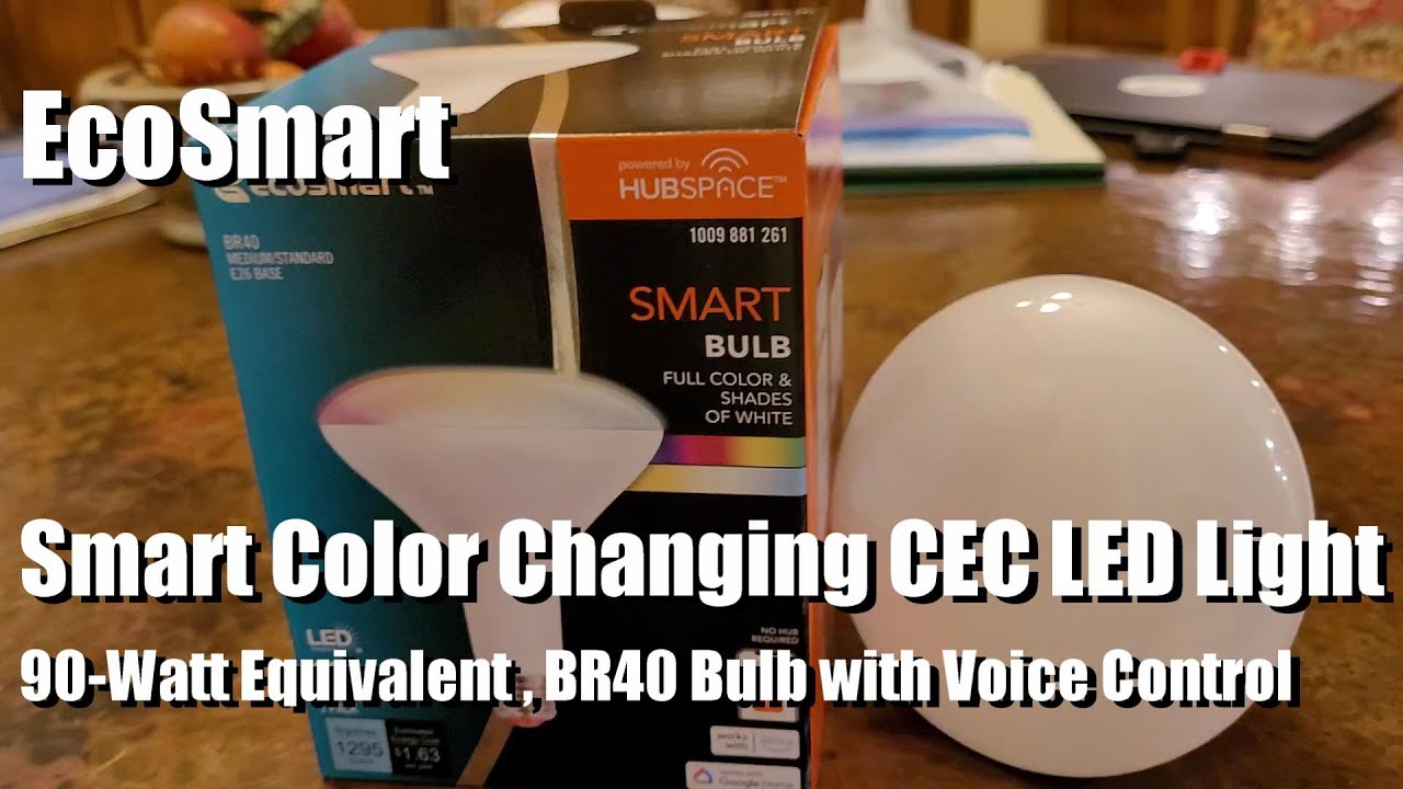 Ecosmart Smart Bulb Full Color & Shades of White YouTube
