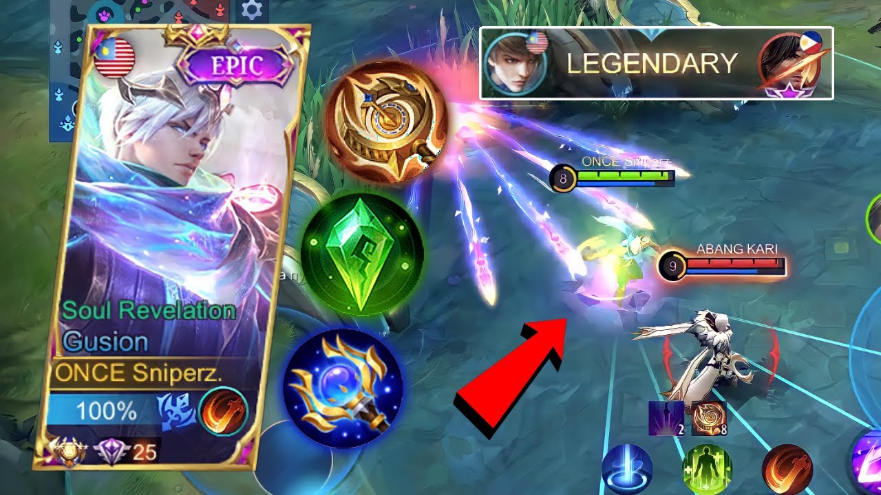 GUSION SOUL REVELATION + SIDELANE WITH SHOTGUN BUILD = LEGENDARY! 🔥