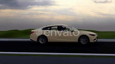 Luxury Car on Long Road | Motion Graphics - Envato elements