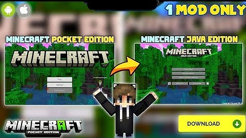 Minecraft pocket Edition Convert Into Java Edition With Only 1 Mod