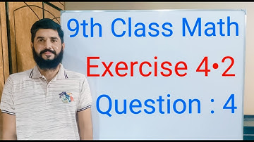 9th class Math Exercise  4.2  Question  4  Balochistan Board  | FREE EDUCATION | Muhammad Hilal