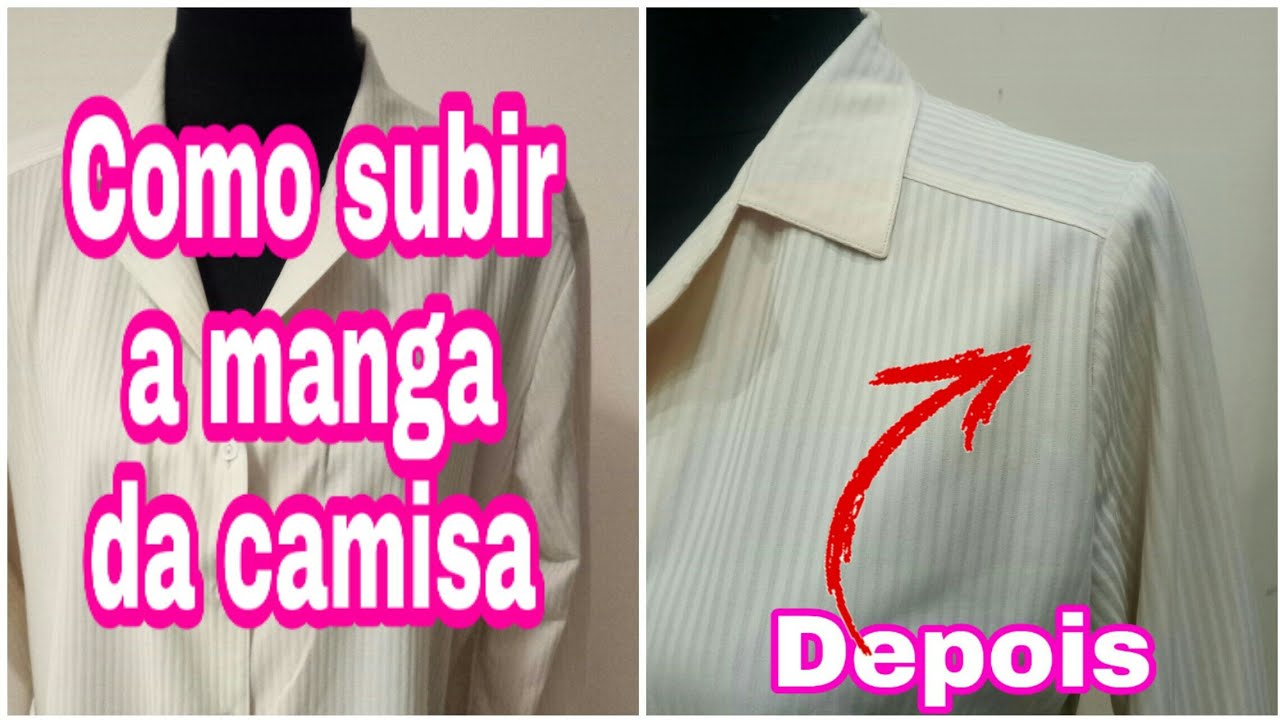 Como subir o ombro de camisa / Como subir manga de camisa ✂❤
