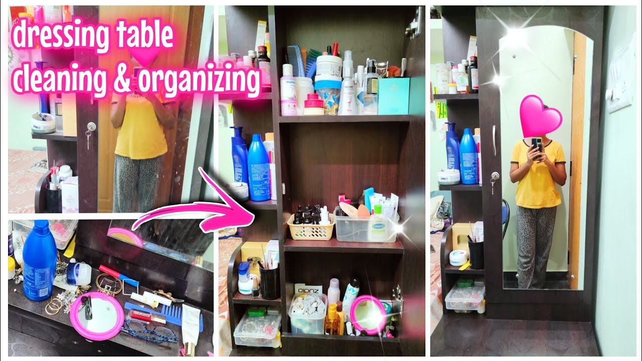 Dressing table organisation & cleaning🌿 