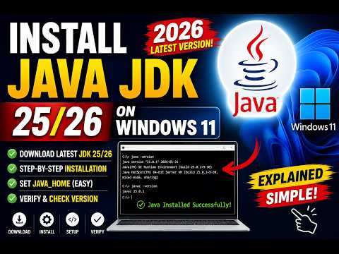 How to Install Java JDK 25/26 on Windows 11 | How to Install Java Latest Version (in 2026)