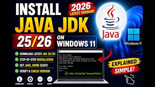 How to Install Java JDK 25/26 on Windows 11 | How to Install Java Latest Version (in 2026)