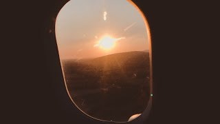 Sunset from the airplane window