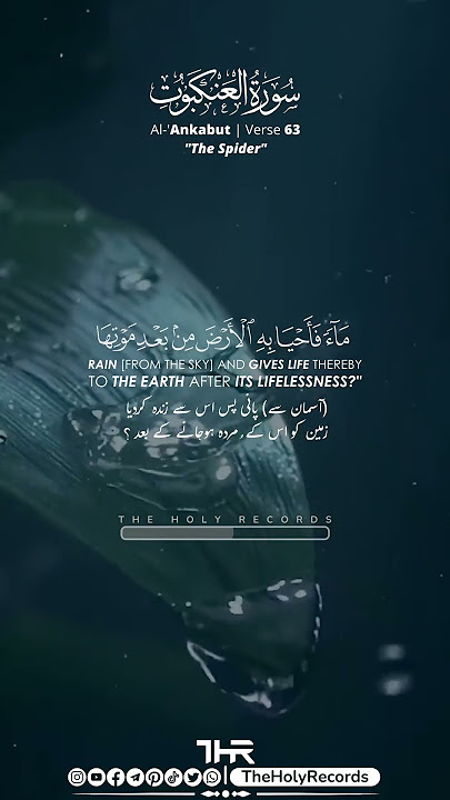Surah Ankabut Verse 63 - Abdul Rahman Mossad عبدالرحمن مسعد - The Holy Records  #abdulrahmanmossad