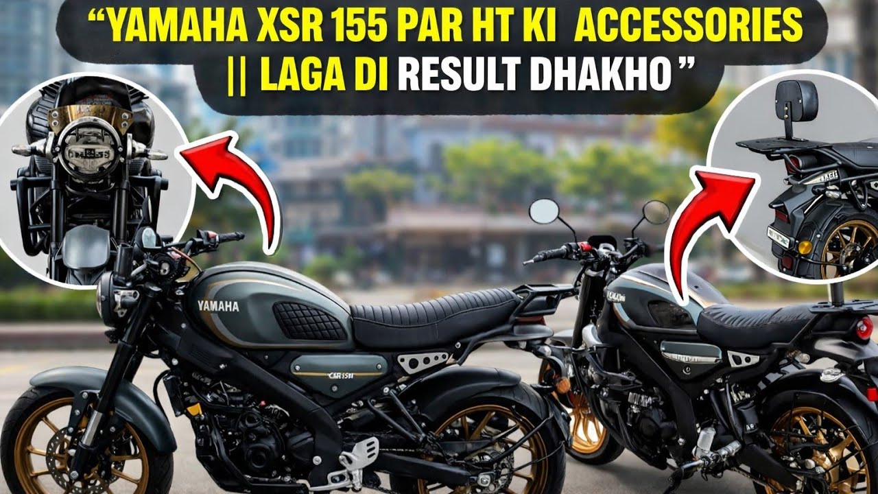 😱Bhai Sahab 🔥 XSR 155 HT All Accessories ||Next Level Hai! #karolbagh #yamahaxsr155#modified #viral 