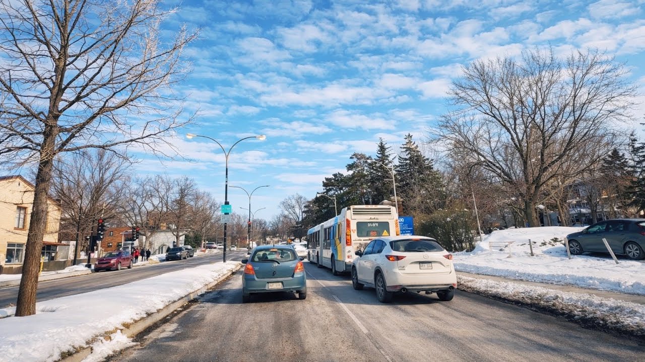 Winter Drive in Montreal Canada 🇨🇦 | Montreal Luxury Driving 4K