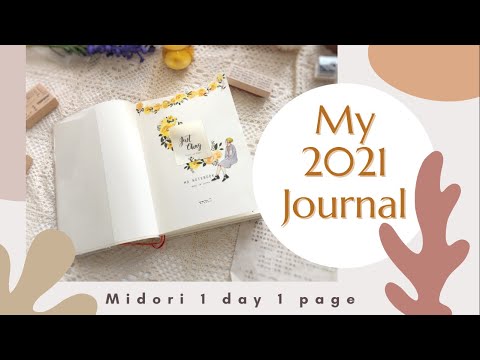 #23 Journal With Me || 2021 Midori Diary 1 Day 1 Page || 2021 Journal || Simple Spread