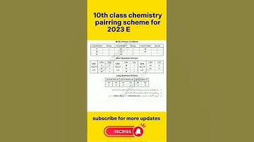10th class chemistry pairing scheme 2023 #shorts #short #viral