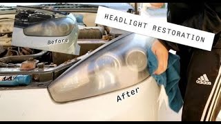 how to restore your HEADLIGHTS - Hyundai tiburon