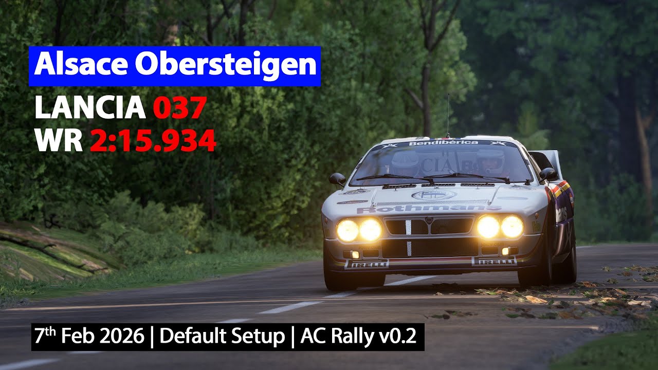 AC Rally - Lancia 037 - Alsace Obersteigen WR - 2:15.934 - YouTube