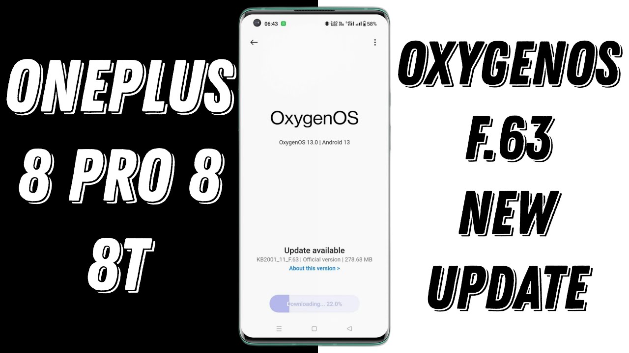 OnePlus 8 Pro 8 8T OxygenOS F.63 New Update - YouTube