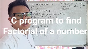 C program to find the factorial of a given number.