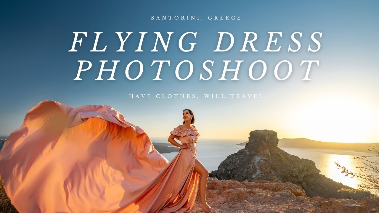 My Flying Dress Photoshoot in Santorini, Greece