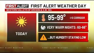 First Alert: Heat wave continues Monday for Portland metro