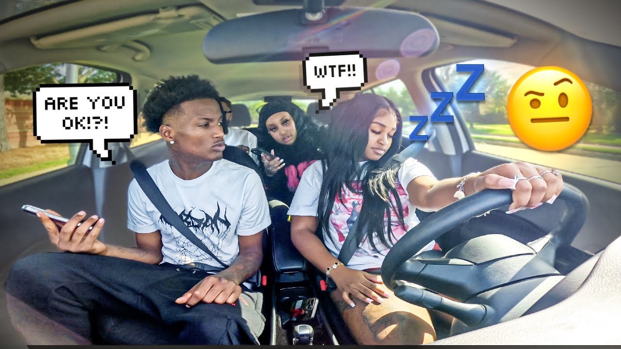 Falling asleep behind the wheel prank😱 - YouTube