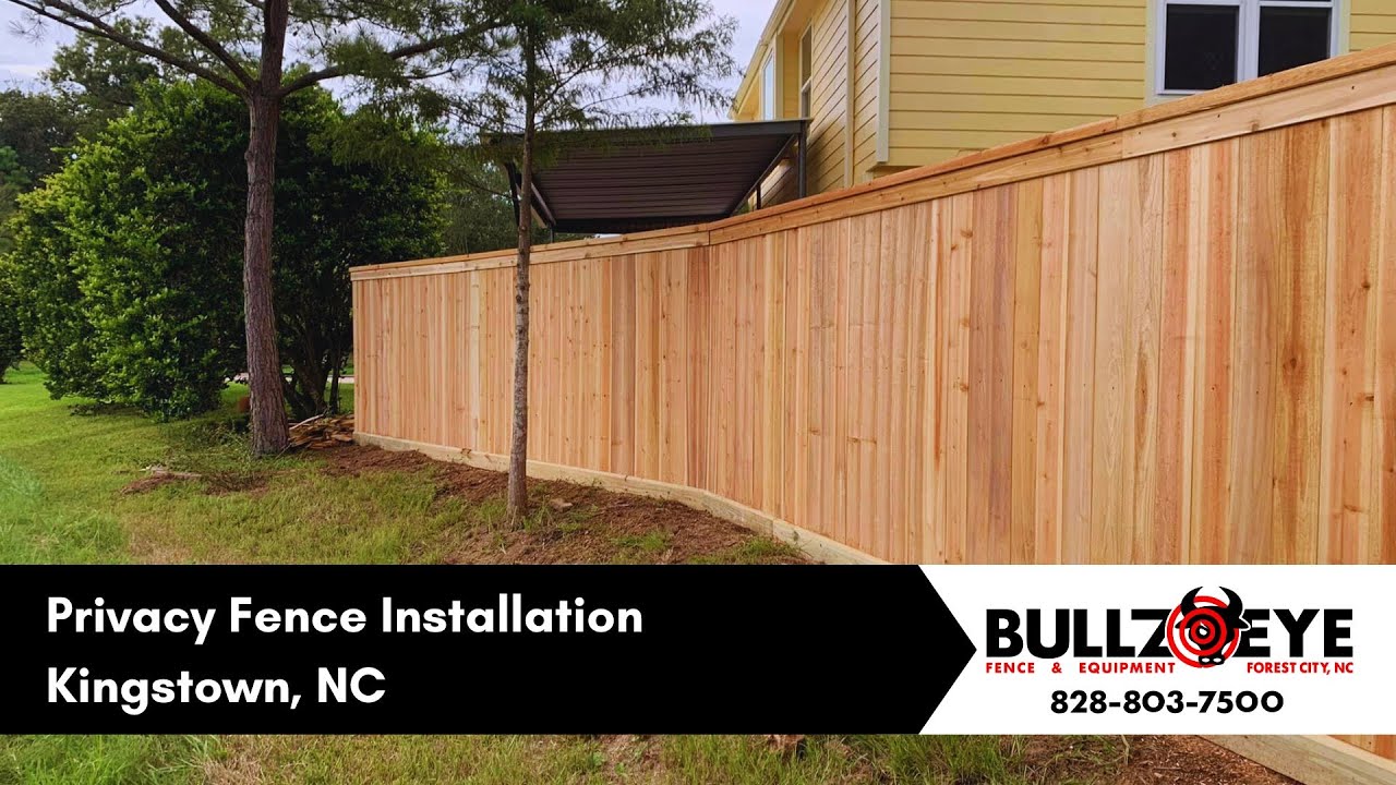 Privacy Fence Installation Kingstown, NC Bullzeye Fence, LLC YouTube