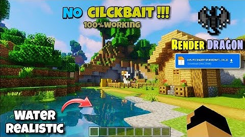 100% RTX Shaders For Minecraft pe 1.19+ | Render Dragon Shader for Minecraft pe | Realistic Shader