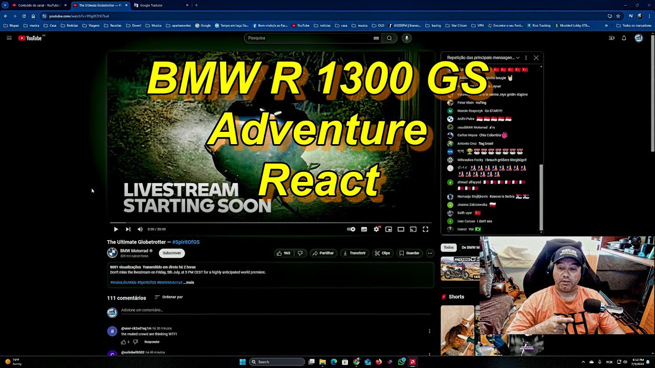BMW R 1300 GS Adventure React - YouTube
