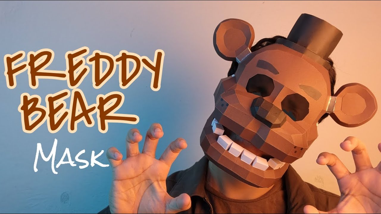 How to make a Fredbear Mask using Paper - DIY FNAF Mask 