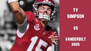 Ty Simpson vs Vanderbilt 2025