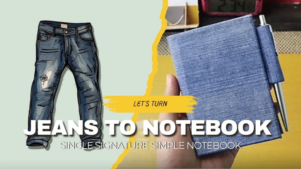 Make a DIY Hardcover Notebook – Using Jeans for the First Time!