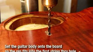 How To Drill Perfectly Straight Holes for String Through Ferrules On An Electric Guitar