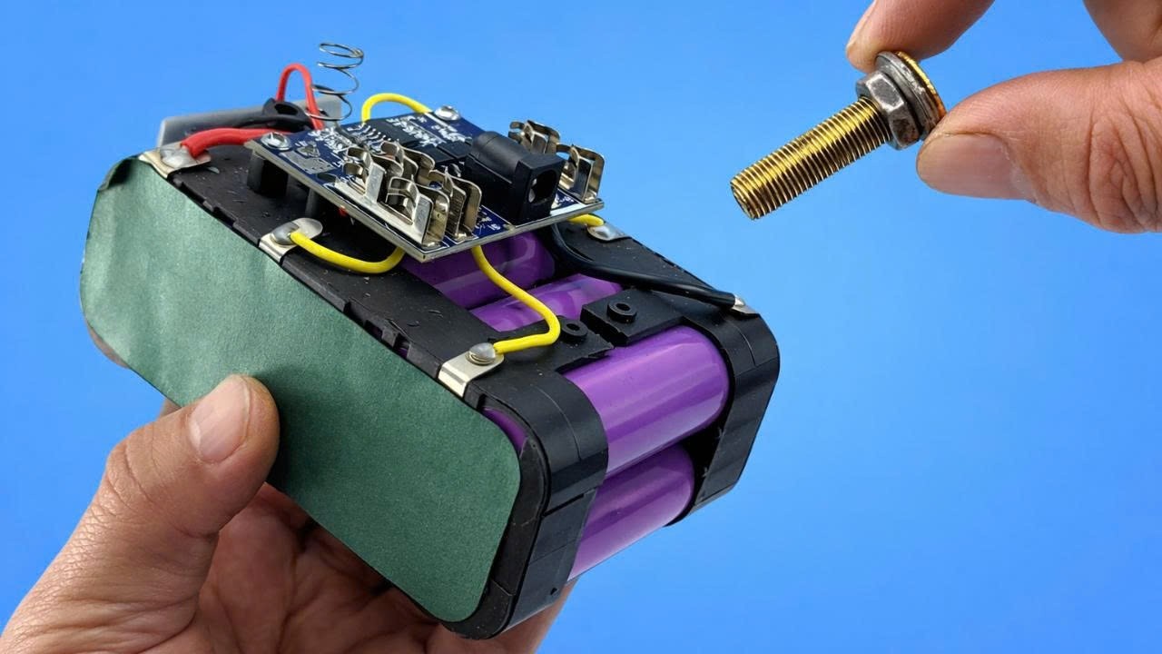 🔋 Больше никогда не покупайте аккумуляторы для дрелей! Используйте ниппель от автомобильной шины ...