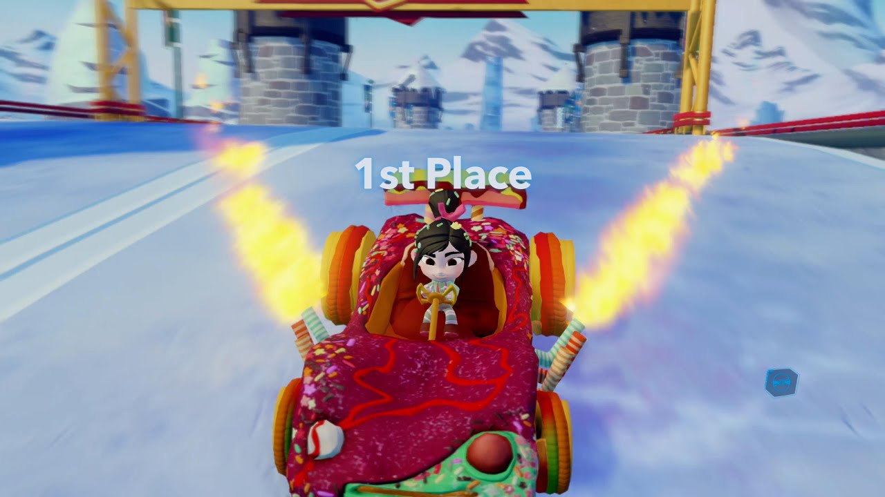 Vanellope wins Arendelle Racing Rink | Disney infinity 3.0 Toy Box Speedway
