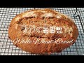 무반죽 100% Whole Wheat Bread, 100% 통밀빵 만들기