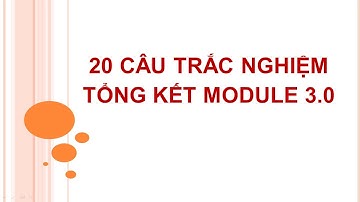 Đáp án 20 câu bài tập cuối khóa module 3 0