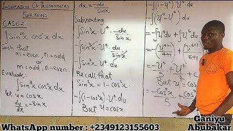 INTEGRATION OF TRIGONOMETRY FUNCTIONS (2) #excellentlinkacademy #calculus (WELL EXPLAINED)
