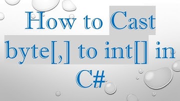 How to Cast byte[,] to int[] in C#