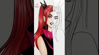 Mira's New look ❤️🖤 K-Pop Demon Hunters 2 😍 Art Transformation #shorts #huntrix #golden