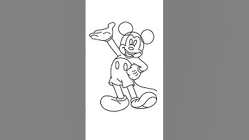 How to Draw Mickey Mouse in MS Paint #shorts
