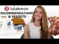 LULULEMON RECOMMENDATIONS & REGRETS