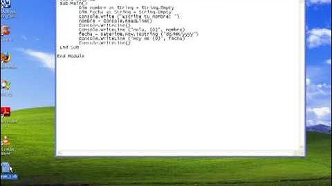 Aplicación de consola en VB.NET con el bloc de notas