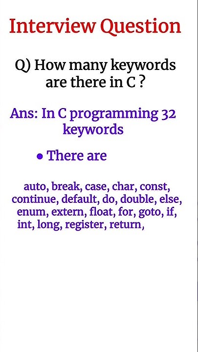 How Many Keywords In C Language short shortvideo c YouTube how-many-keywords-in-c-language-short-shortvideo-c-youtube