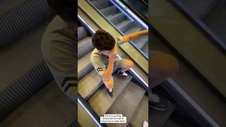 Man get Stuck on Escalator (tragic story) 😭 #trend #escalator #stuck #story
