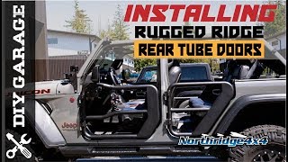 Jeep JL How To Install Rugged Ridge Rear Tube Doors  Northridge4x4
