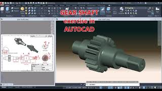 Gear Shaft Tutorial  In Autocad 3D