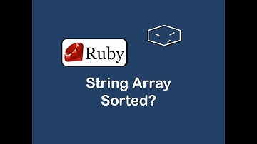 string array sorted in ruby