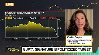 Kavita Gupta, Delta Blockchain- Signature Bank, a politicized target due to exposure to crypto.