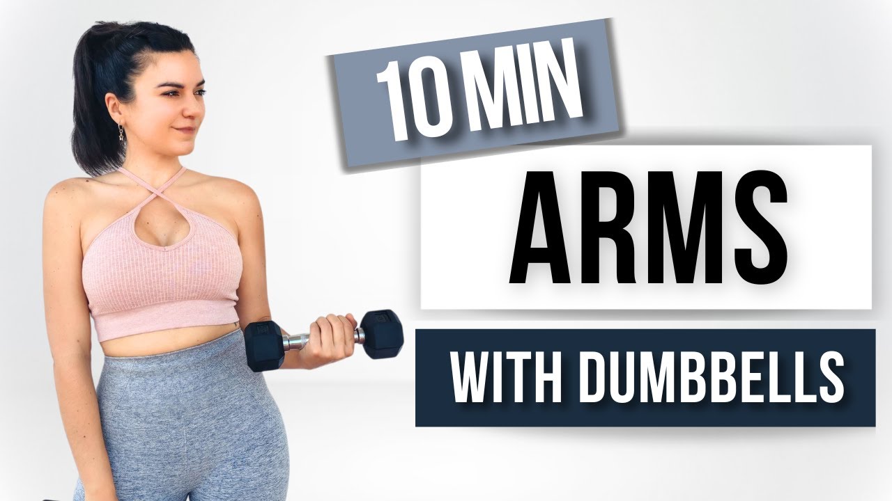 10 MIN STANDING ARM WORKOUT | with Dumbbells | No Floor, No Pushups ...