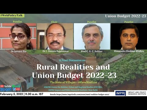 #RuralRealities | Panel Discussion | Rural Realities and Union Budget 2022-23